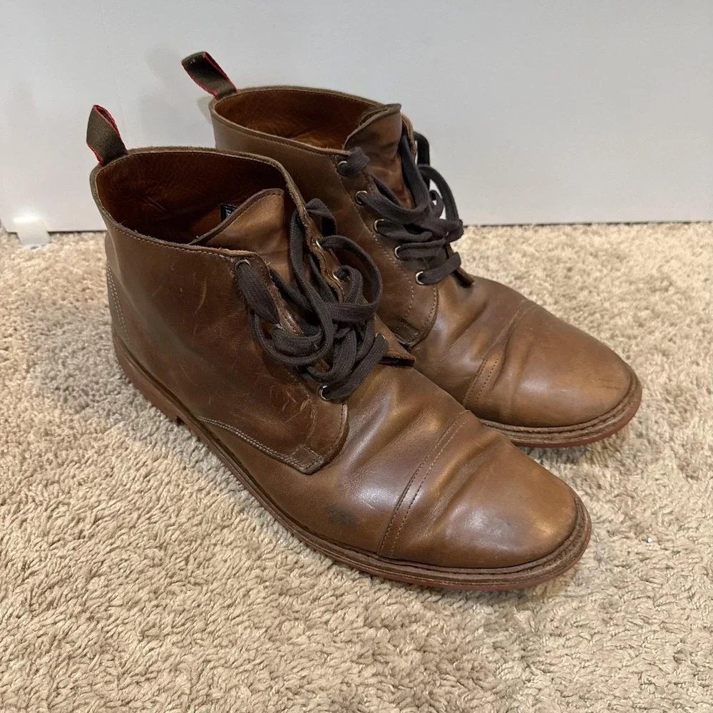 Allen Edmonds Patton Chukka Boots Mens Size 14 Brown Leather Waterproof Sole
